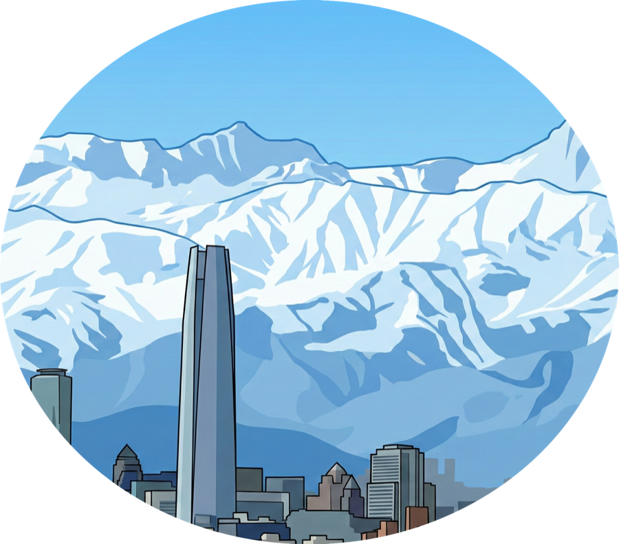 Andes mountains near Santiago